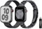baklon 2 Pezzi Compatibile con Cinturino Apple Watch Donna, Acciaio Inossidabile, 38mm 40mm 41mm 42mm(Series 10), Series Ultra2/Ultra/SE2/SE/10 9 8 7 6 5 4 3 2 1, Nero