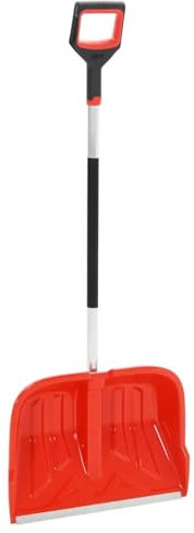 Pala da neve per prato e giardino, 136 cm, in alluminio, colore: rosso