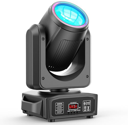 150W Cabeza Móvil LED Focos móviles para iluminación de escenarios mit 8 Gobo 18 Prisma DMX512 Control para discoteca, fiesta, boda, Navidad, Halloween