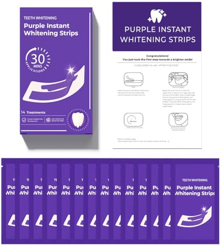 28 Pezzi Sbiancante Denti Strisce Sbiancanti Sbiancante Denti Professionale, strisc sbiancant denti 14 Sessioni sbiancamento denti whitening strips Rimuove le Macchie Profonde Sicuro per Denti Smalto