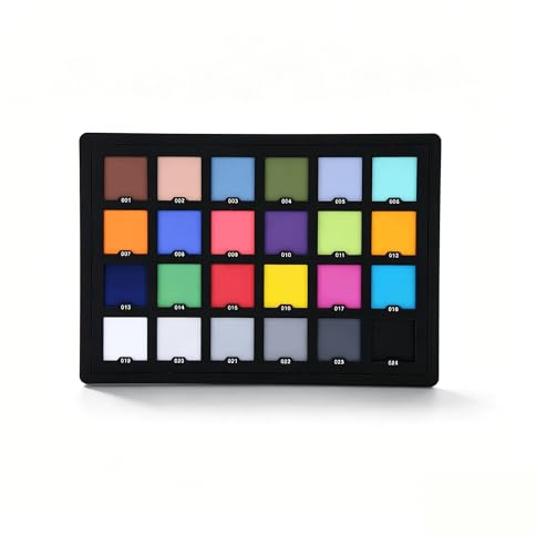 SENECESLI Scheda di Correzione del Colore, Scheda di Calibrazione Professionale a 24 Colori con 24 Patch di Colore Calibrati Scientificamente, per Riprese Fotografiche e Video
