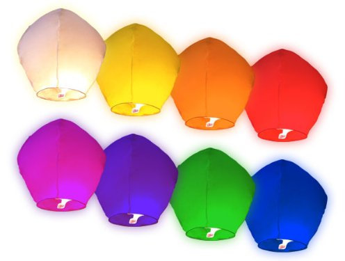 Lot de 20 lanternes chinoises volantes