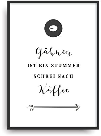 ALEMARG Fine Art Kunstdruck SCHREI NACH Kaffee Poster Print Plakat Moderne Vintage Deko Bild ungerahmt DIN A4 Geschenk