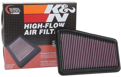 K&N Engine Air Filter: High Performance, Premium, Washable, Replacement Filter: Compatible with 2018-2019 GENESIS/KIA (G70, Stinger), 33-5068