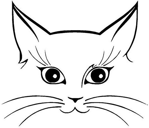 Handmade By Stukk Simpatico adesivo in vinile con faccia di gatto, divertente decalcomania in vinile per vetri, 14 cm x 12 cm