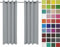 Rollmayer Vorhänge Schal mit Ösen Kollektion Vivid (Silbergrau 31, 135x215 cm - BxH - 2 er Pack) Blickdicht Uni einfarbig Gardinen Schal für Schlafzimmer Schal