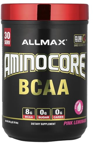 ALLMAX AMINOCORE BCAA Powder, Pink Lemonade, 30 Servings, 345 g
