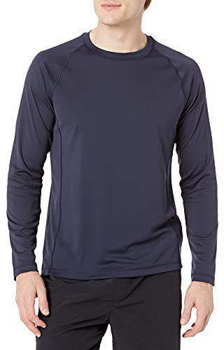 Amazon Essentials Men's Long-Sleeve Quick-Dry Swim T-Shirt, Dark Navy, L