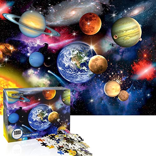JMbeauuuty Puzzle 1000 Teile Erwachsene Sonnensystem Weltall Puzzle, Weltraum-Puzzle für Erwachsene und Kinder ab 14 Jahren - 70 x50cm