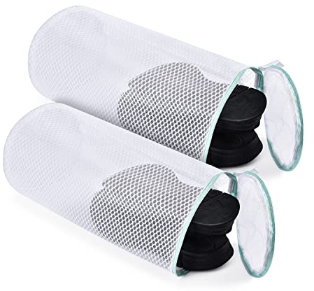 OTraki Shoe Washing Machine Bag, 2 Pack Laundry Shoe Bag with Zips, Durable Mesh Laundry Shoe Bag, Foldable Net Wash Bags for Sneaker Football Boot Socks Bras Travel