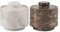 Marblous Krafts Stylish Marble Salt and Pepper Cellar White and Grey Oceanic 3.5 oz Salt Cellar, Salt Container and Tea Storage Box 3 X 3 Salt Holder with lid (White and Grey Oceanic)