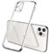 Mixroom - Cover Custodia per iPhone 13 PRO Max Bordi Piatti Protezione Fotocamera in Silicone TPU Placcatura Argento