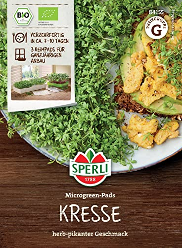 Sperli MicroGreen Garden Bio-Kresse Nachfüllpads 3 Stück