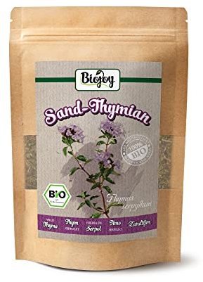 Biojoy BIO-Sand-Thymian-Tee (100 g), getrocknet und geschnitten, Wild Thyme (Thymus serpyllum)