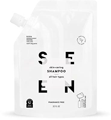 SEEN Nachfüllbares Bio-Shampoo ohne Duft, nicht komedogenes und sulfatfreies Haarshampoo, Dermatologe-Deve