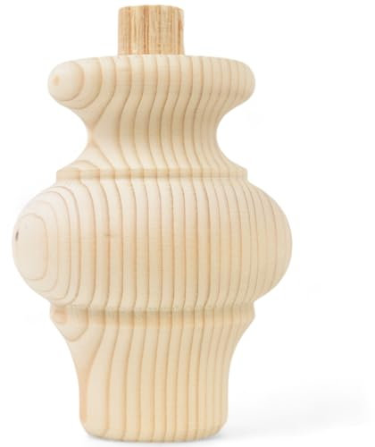 Holzando Holzfüße für Möbel aus Fichte ø95 - naturbelassenes Holz - ideal für Restauration & Reparatur - Möbelfüße Holz in Verschiedene Größen & Materialien erhältlich