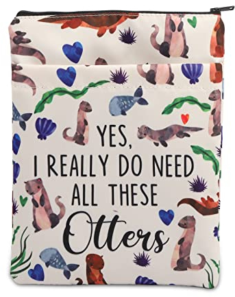 PLITI Lustiges Otter-Geschenk, Otter-Liebhaber, Geschenk für Seeotter, Geschenk Yes I Really Do Need All These Otter Buchhülle für Tierliebhaber