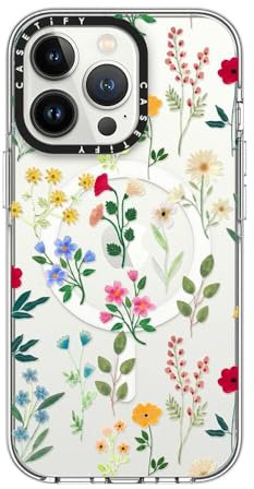 CASETiFY Transparente iPhone 13 Pro Hülle [Nicht vergilbend/2 m Fallschutz/Kompatibel mit Magsafe] – Spring Botanicals 2