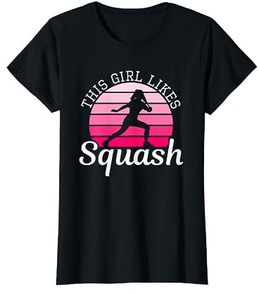 Mädchen mag Squash Lustiger Squashspieler T-Shirt
