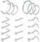 AVYRING 20G Nasenpiercing Stecker, CZ Inlaid Piercing Schmuck, Nostril piercing Chirurgenstahl Stecker Hoop Set für Frauen Männer, Packung mit 18 Stücken