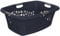 Rotho Flowers Wäschekorb 50l mit 4 Griffen, Kunststoff (PP) BPA-frei, Blau, 50l (65.1 x 48.6 x 26.2 cm)