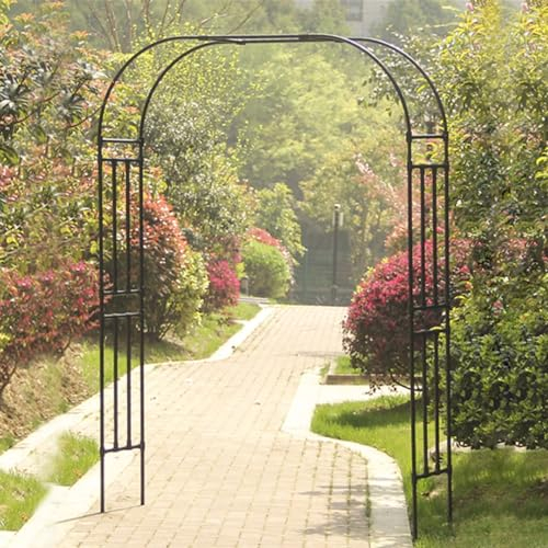 Rosenbogen Metall Rankgitter Garten Bogen Pergola Wetterfeste Gartendekoration Breite 120/150/180/200/210/220/230/240/250/280/300cm Torbogen Rankhilfe Kletterpflanzen (Size : 320x240cm/10.5x7.9ft)