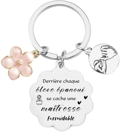 FGHJK Porte clés Maîtresse Cadeau Maîtresse Meilleure Maîtresse Cadeau Maitresse d'école fin d'année Cadeau de fin d'année Cadeau Maitresse d'école Cadeau Femme Porte clés Femme (1)