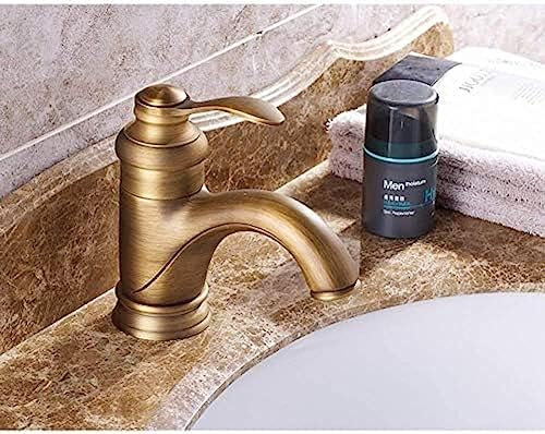 Küchenarmaturen, Küchenarmatur, Küchenarmatur, Bronze-Waschtischarmatur, gebürsteter Griff, Badezimmer-Waschtischarmatur