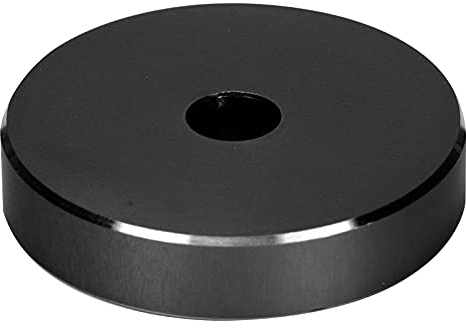 Adaptador de 45 RPM, Adaptador de Abrazadera para Discos de Orificio Grande de 38 Mm X 8 Mm, Alta Precisión de Aluminio para Discos de Vinilo de 7 Pulgadas para Tocadiscos (Black)