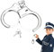 Esposas de metal con llave de 1 pieza, esposas de policía, accesorios de cosplay, esposas con llave, esposas profesionales para accesorios de cosplay de policía, accesorios de disfraces