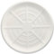 Lot de 50 plateaux de service ronds en canne à sucre « pure » Ø 47 cm Blanc pour fruits de mer