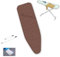 GSKFXJ Baumwollbezug Für Bügelflächen 100x34cm 110x34cm 120x40cm Wärmeisolierender Bügeltischbezug Mit Polsterung Ersatzbügeltischbezug Einstellbar(Brown,43x13in (110x34cm))