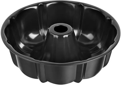 Onader Gugelhupfform, Karbonstahl Gugelhupf Backform mit Antihaftbeschichtung, 25,5cm Rund Kuchenform Napfkuchenform für Kuchen Brot, Gesund & Leicht zu Reinigen - Schwarz