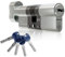 IRONWORX® Spectre Nickel 50mm (Turn) / 45mm (Key) (95mm) Maximum-Security Police Approved TS007 BSI 3 Star Euro Cylinder Door Lock with Escape Thumb Turn Function, Includes 5X Keys