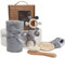 WOODEN TEETHER Baby Geschenk Jungen, Neugeborenen Geschenk zur Geburt Babyparty Geschenk Holz Spielzeuge Greiflinge Badetuch Meilenstein Babydecke Foto Requisten (Elefanten)
