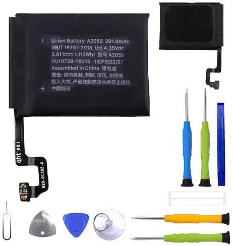 ERYNK A2059 Replacement Battery for Apple Watch Series 4 44 mm A1975, A1976, A2007, A2008 Replacement Battery with Tool Kit