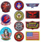 ZYEKIU 11 Stück Aufnäher zum Aufbügeln Patches Bestickt USA Flagge Patches Bestickt, Air Force Navy Marine Army Jacke Tactical Military Logo Dekorative Applikation für Kleidung Jacke Jeans Cap
