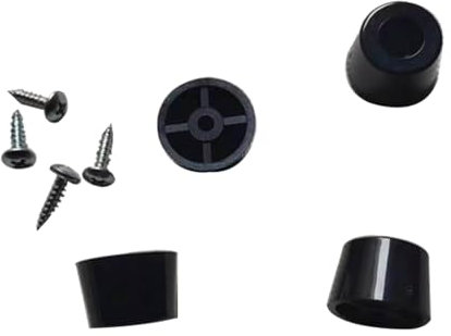 HUAYUWA Coussinets de pieds en plastique pour micro-ondes, compatibles avec le four à micro-ondes Midea - Base surélevée en plastique - Support fixe - Pieds de sol résistants à l'humidité avec vis