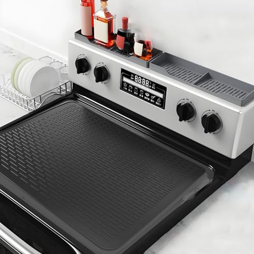 Silicone Hob Stove Top Cover, 70x50cm Induction Hob Protector, for Electric Stove Ceramic Hob Protectors, Dish Drying Mat Cooktop Protector Mat for Counter