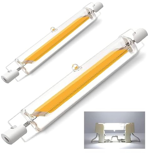 ACAATVE R7S LED 118mm Dimmbar Kaltweiß 6000K 2000 LM, LED R7S 118mm 20W Lampen Ersatz für 200W Halogen Glühbirnen, 360°Abstrahlwinkel, Kein Flackern für Deckenfluter Stehlampe Wandleuchte, 2er Pack