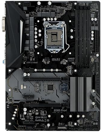 scheda madre Scheda Madre Fit For ASRock B360 Pro4 LGA 1151 Intel DDR4 64G Supporta I7-9700F I5-9400F I5-8500 I3-9100 CPU M.2 ATX