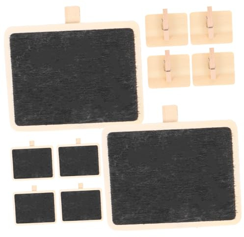 Kleiner Notizklammern für Tafel aus Birke, 10 Stück Schwarz | Fotos Klemmen, Nachrichten Halten, Karten Fixieren, für Büro und Bastelprojekte, Dekorativ und Kreativ