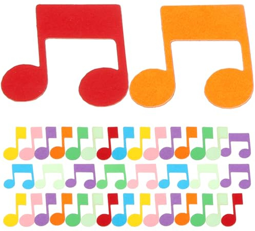 POPETPOP 200 Stück Musiknoten Konfetti Schwarz Papier Streudeko für Party Tischdekoration Vielseitiges Musik Party Dekorationszubehör Zufällige Farbe