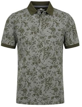 FYNCH-HATTON Poloshirt aus Baumwolle mit floralem Allover-Print