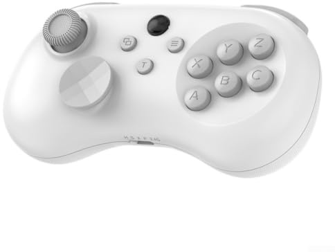 Controller di gioco di combattimento a 6 pulsanti effetto Hall Joystick per giochi arcade, tastiera regolabile a basso profilo per PS4 PC Switch (bianco)