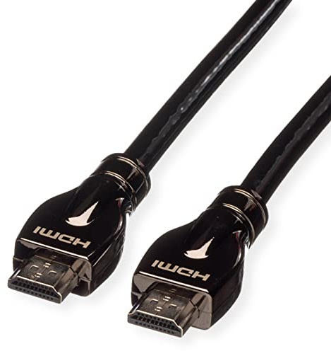 ROLINE 4K HDMI Ultra HD Kabel mit Ethernet, ST/ST, schwarz, 7,5 m