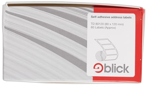 Blick Labels, White, Self Adhesive Stickers, Typist, Address Label, 50mm x 102mm, 120 Labels, For Home, Office, Family, School, Letters