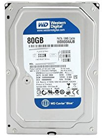 Western Digital 3.5 inch 80GB 7200RPM EIDE 8MB Internal Desktop Hard Drive - Caviar Blue