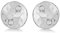 Tuscany Silver Damen-Ohrringe Round Hammered Stud - 8.55.5229