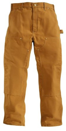 Carhartt Firm Duck Double-Front Work Dungaree Hose 48 Schwarz L32